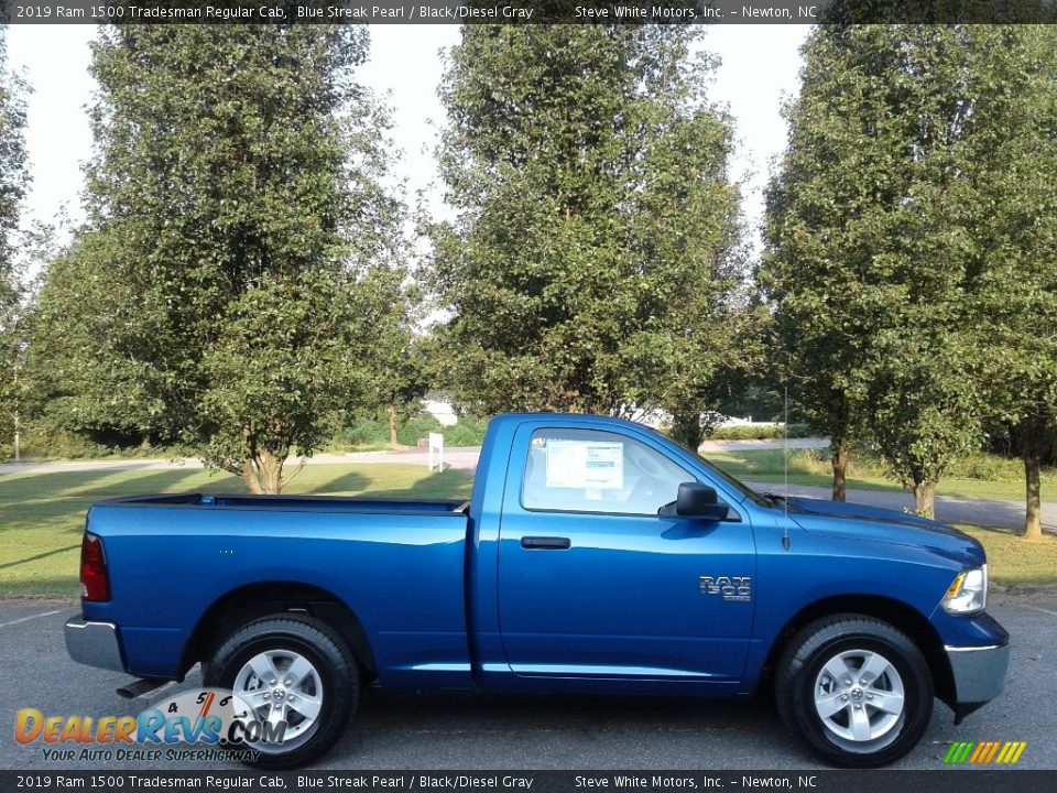 2019 Ram 1500 Tradesman Regular Cab Blue Streak Pearl / Black/Diesel Gray Photo #5