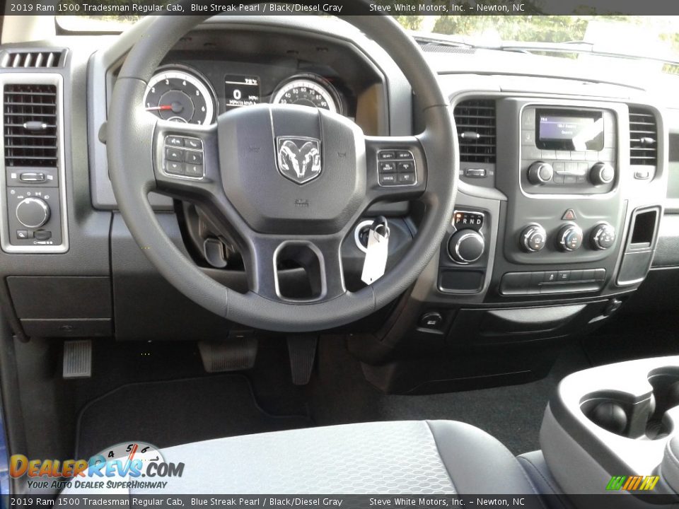 2019 Ram 1500 Tradesman Regular Cab Blue Streak Pearl / Black/Diesel Gray Photo #24