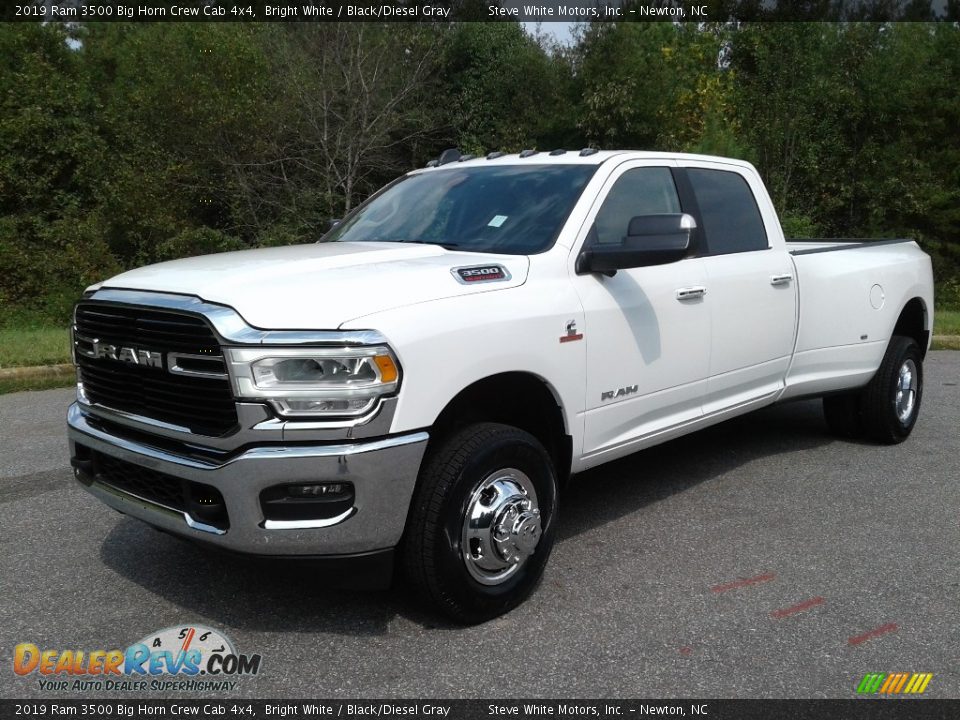 2019 Ram 3500 Big Horn Crew Cab 4x4 Bright White / Black/Diesel Gray Photo #2