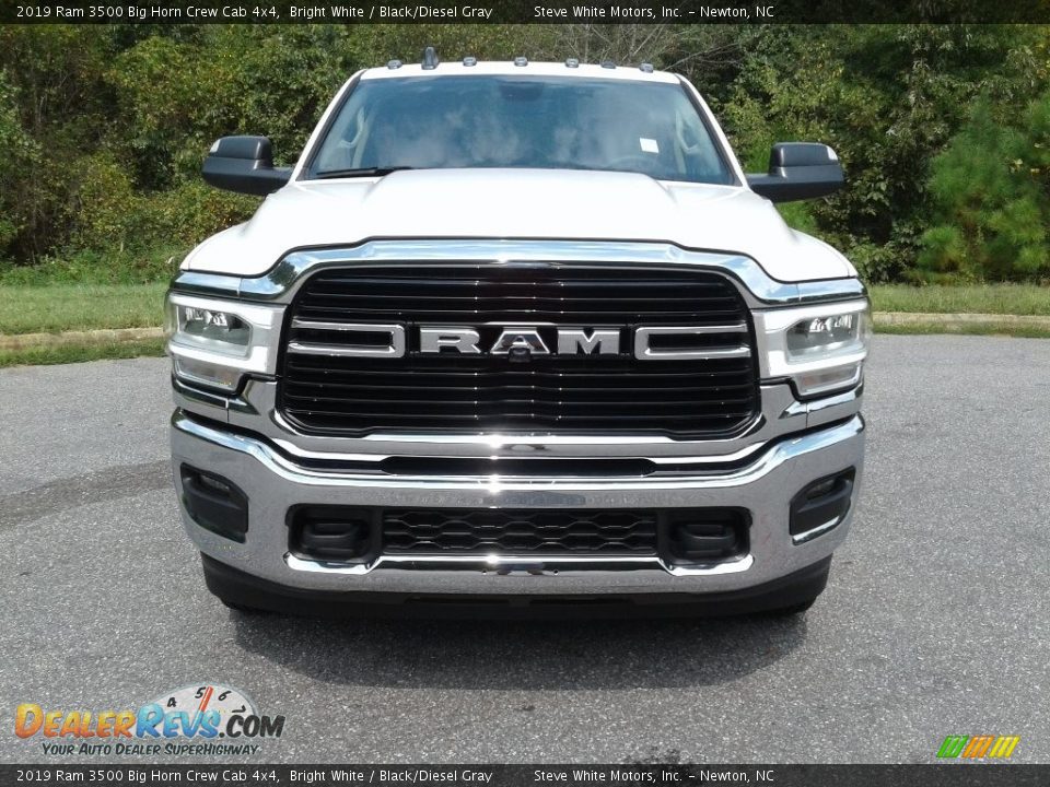 2019 Ram 3500 Big Horn Crew Cab 4x4 Bright White / Black/Diesel Gray Photo #3