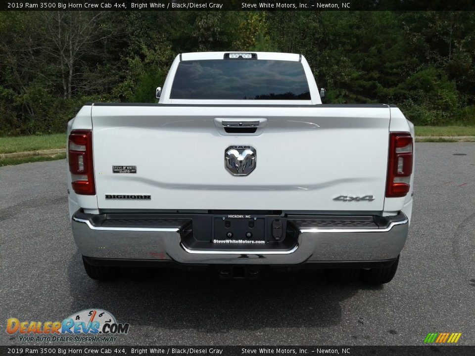 2019 Ram 3500 Big Horn Crew Cab 4x4 Bright White / Black/Diesel Gray Photo #7