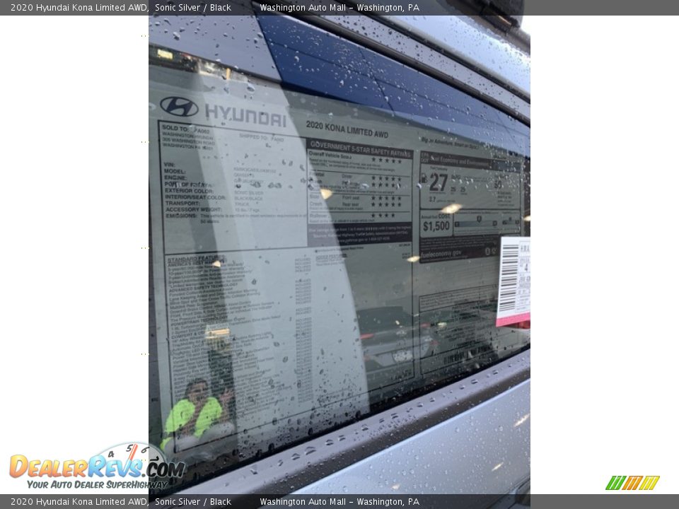 2020 Hyundai Kona Limited AWD Sonic Silver / Black Photo #16