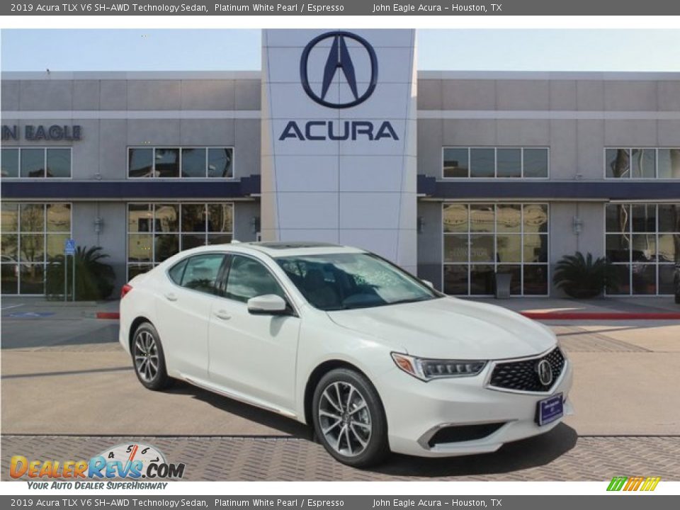 2019 Acura TLX V6 SH-AWD Technology Sedan Platinum White Pearl / Espresso Photo #1