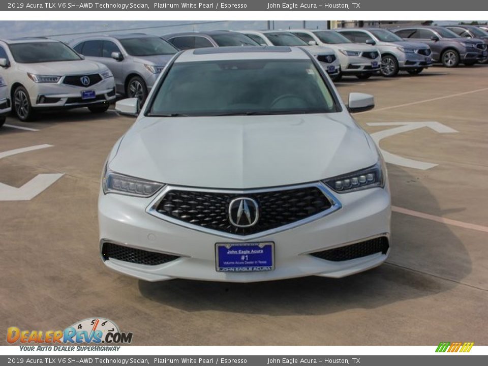 2019 Acura TLX V6 SH-AWD Technology Sedan Platinum White Pearl / Espresso Photo #2