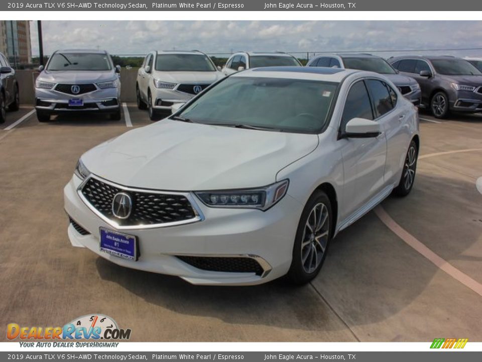 2019 Acura TLX V6 SH-AWD Technology Sedan Platinum White Pearl / Espresso Photo #3