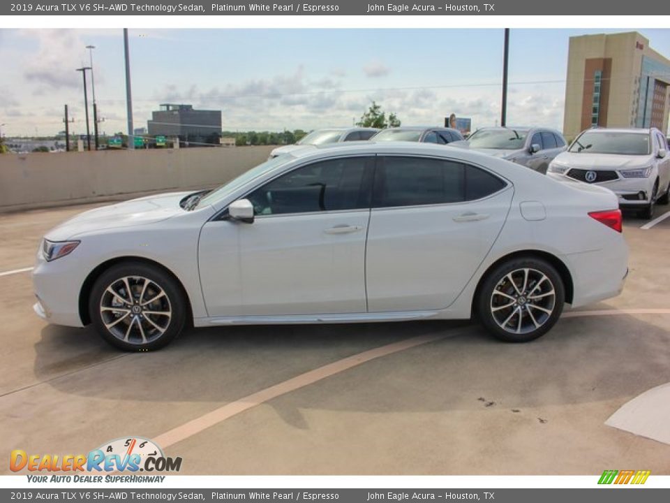 2019 Acura TLX V6 SH-AWD Technology Sedan Platinum White Pearl / Espresso Photo #4