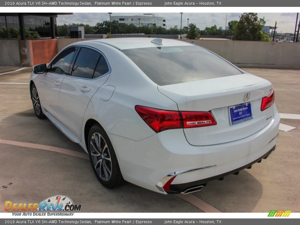 2019 Acura TLX V6 SH-AWD Technology Sedan Platinum White Pearl / Espresso Photo #5