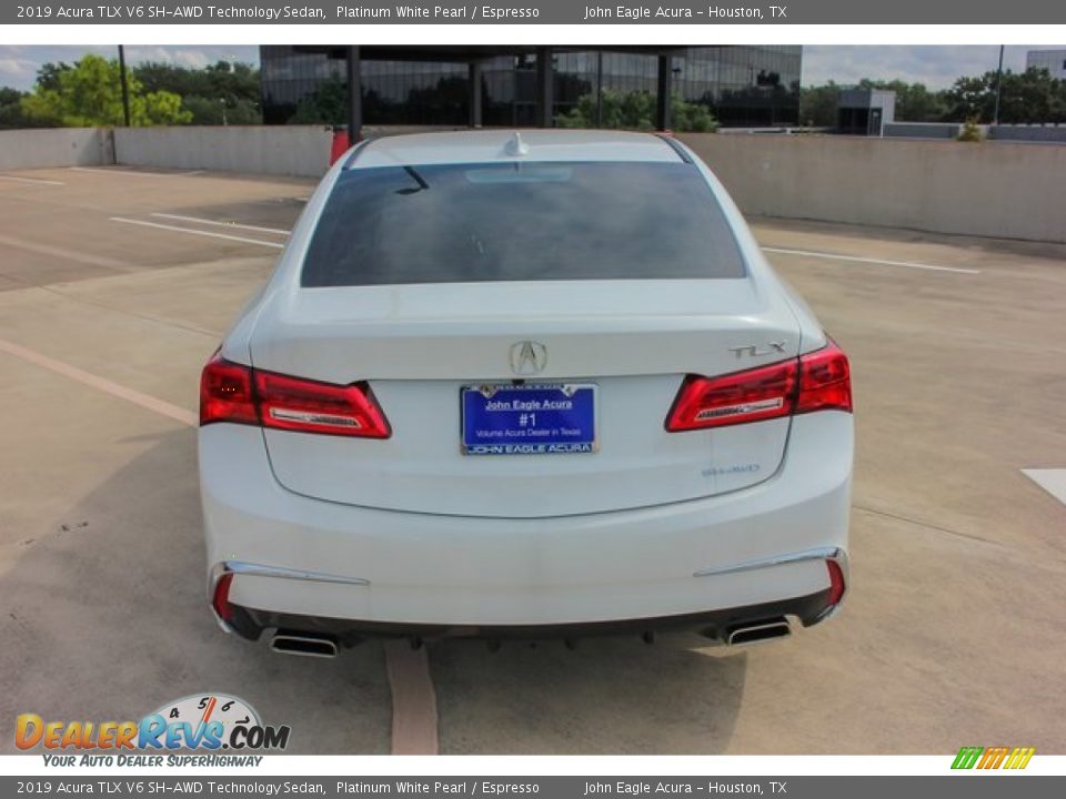 2019 Acura TLX V6 SH-AWD Technology Sedan Platinum White Pearl / Espresso Photo #6