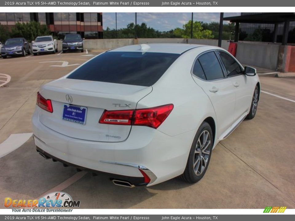 2019 Acura TLX V6 SH-AWD Technology Sedan Platinum White Pearl / Espresso Photo #7