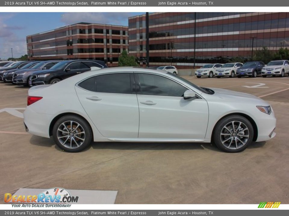 2019 Acura TLX V6 SH-AWD Technology Sedan Platinum White Pearl / Espresso Photo #8