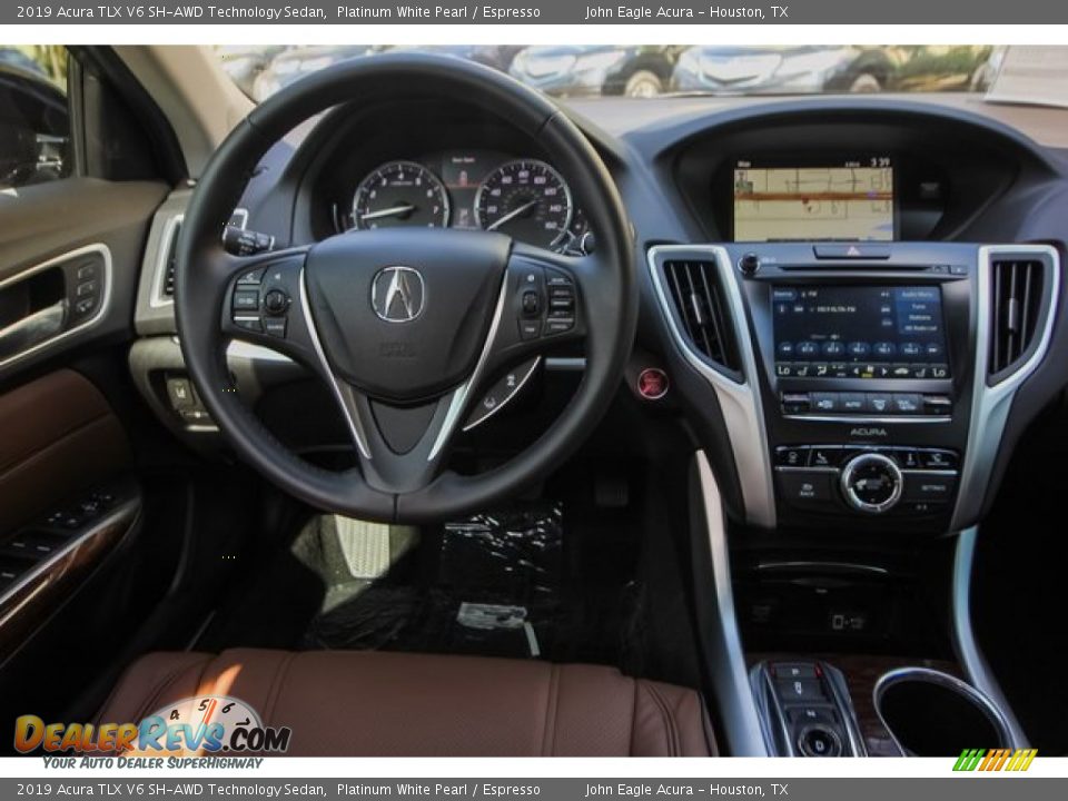 2019 Acura TLX V6 SH-AWD Technology Sedan Platinum White Pearl / Espresso Photo #9