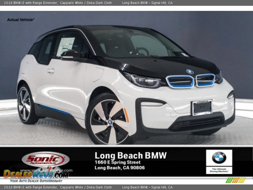2019 BMW i3 with Range Extender Capparis White / Deka Dark Cloth Photo #1