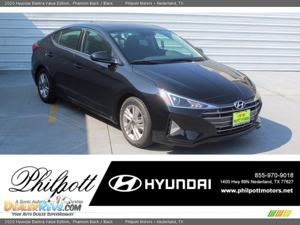 2020 Hyundai Elantra Value Edition Phantom Black / Black Photo #1