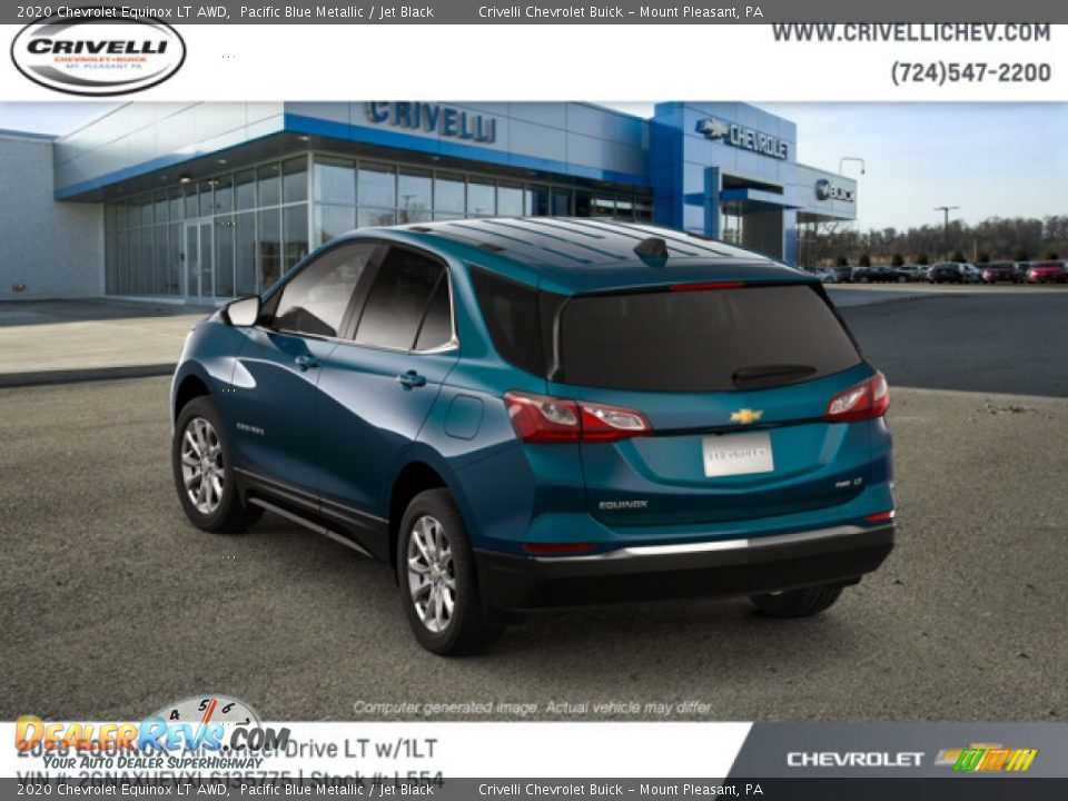 2020 Chevrolet Equinox LT AWD Pacific Blue Metallic / Jet Black Photo #3