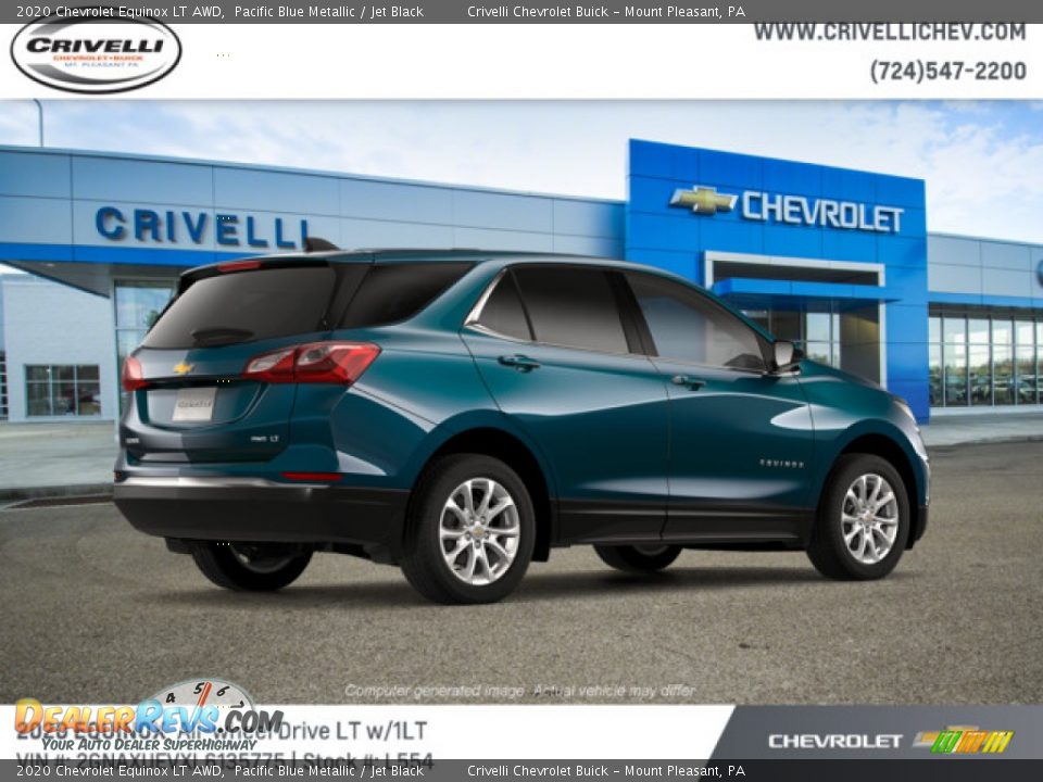 2020 Chevrolet Equinox LT AWD Pacific Blue Metallic / Jet Black Photo #4