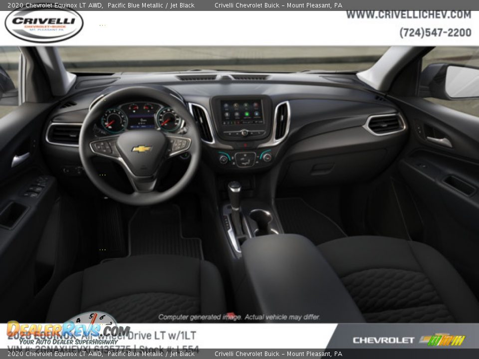 2020 Chevrolet Equinox LT AWD Pacific Blue Metallic / Jet Black Photo #5