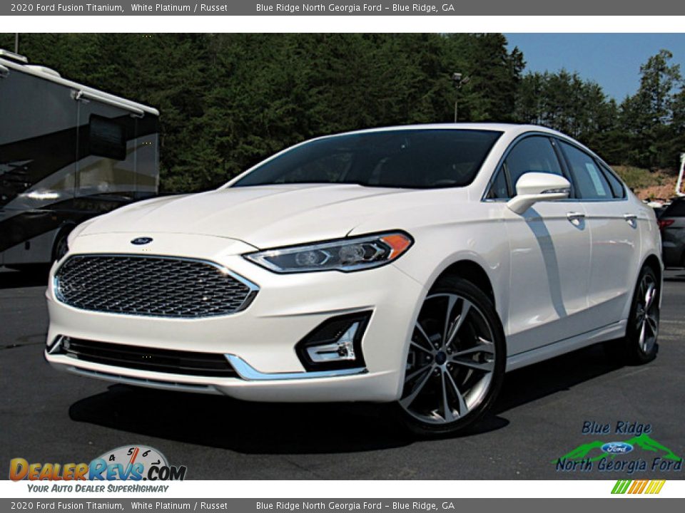 2020 Ford Fusion Titanium White Platinum / Russet Photo #1