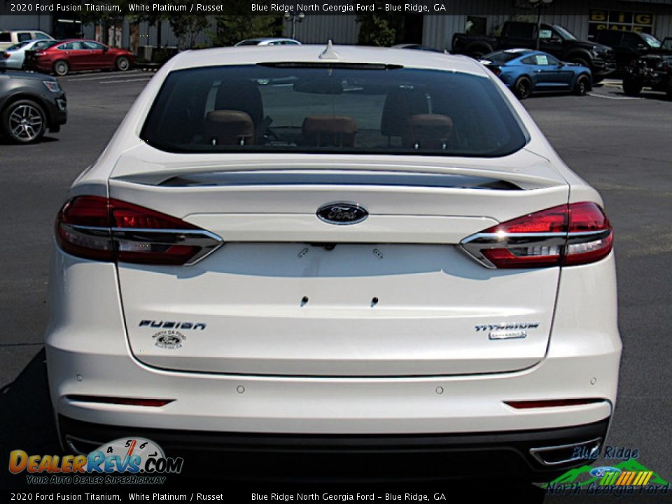 2020 Ford Fusion Titanium White Platinum / Russet Photo #4