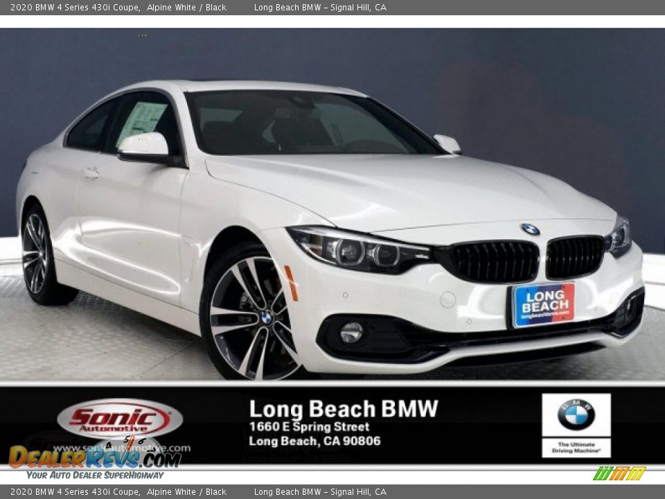 2020 BMW 4 Series 430i Coupe Alpine White / Black Photo #1