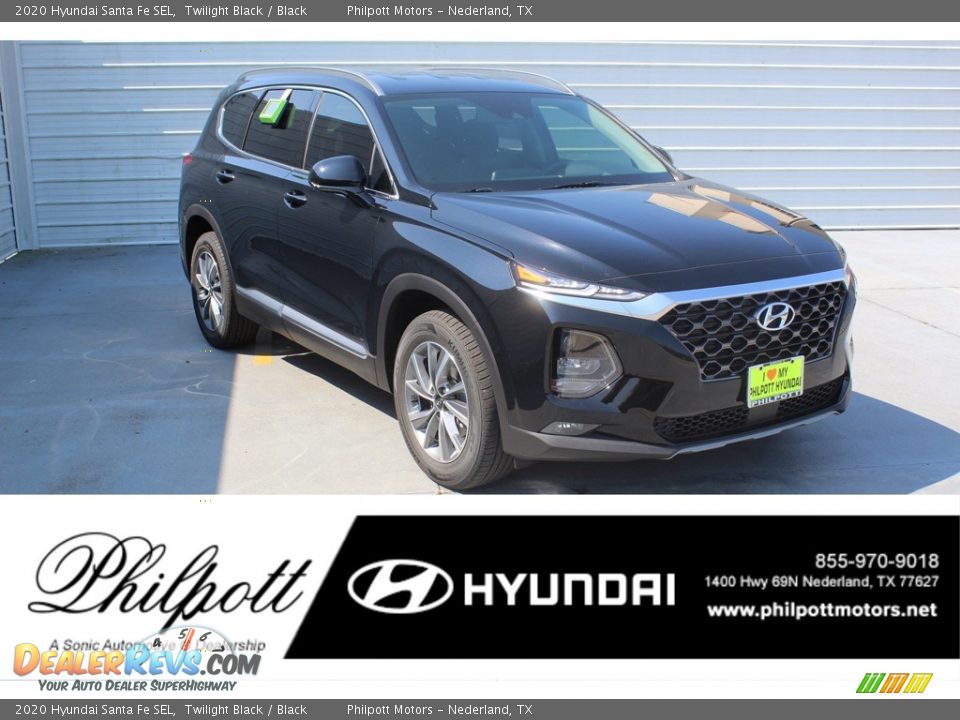 2020 Hyundai Santa Fe SEL Twilight Black / Black Photo #1