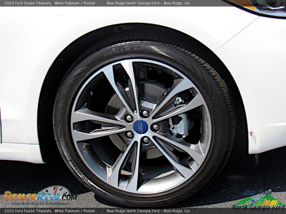 2020 Ford Fusion Titanium White Platinum / Russet Photo #9