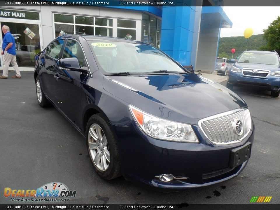 2012 Buick LaCrosse FWD Midnight Blue Metallic / Cashmere Photo #3