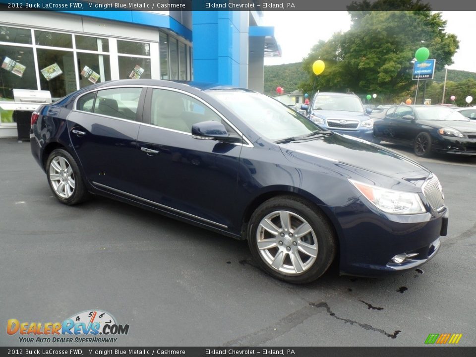 2012 Buick LaCrosse FWD Midnight Blue Metallic / Cashmere Photo #4