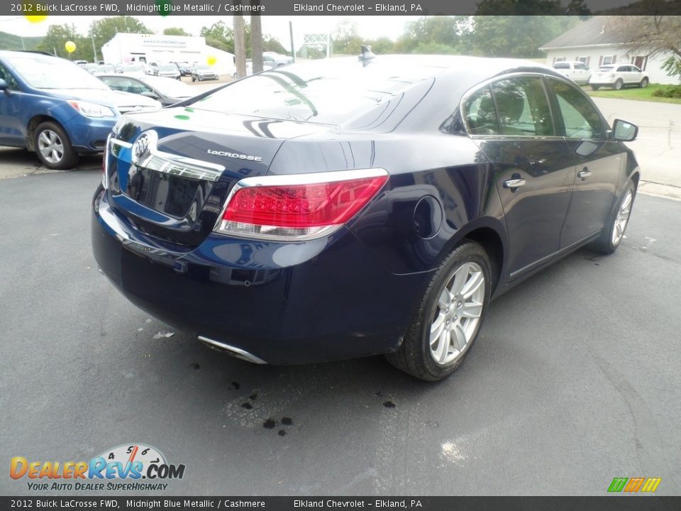 2012 Buick LaCrosse FWD Midnight Blue Metallic / Cashmere Photo #6