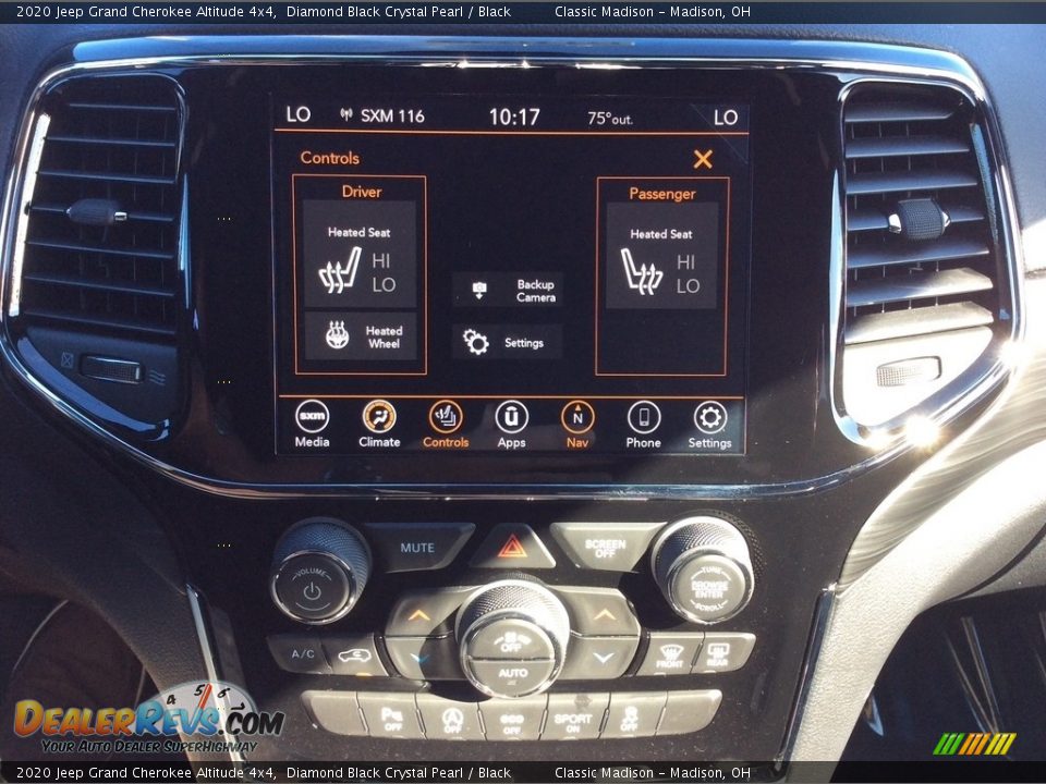 2020 Jeep Grand Cherokee Altitude 4x4 Diamond Black Crystal Pearl / Black Photo #15