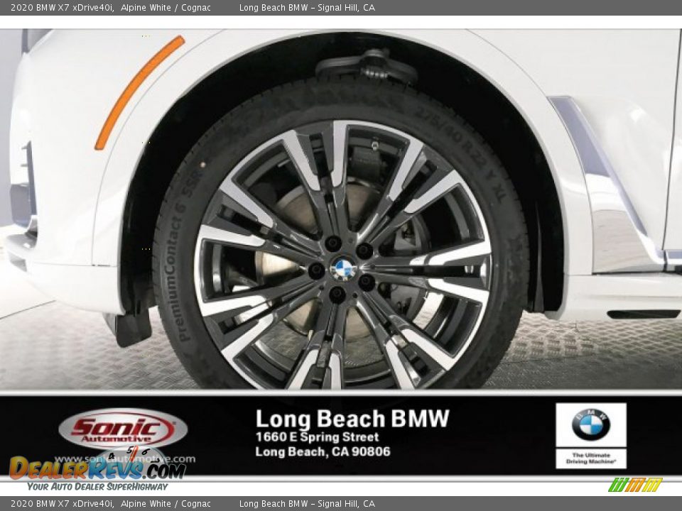 2020 BMW X7 xDrive40i Alpine White / Cognac Photo #9