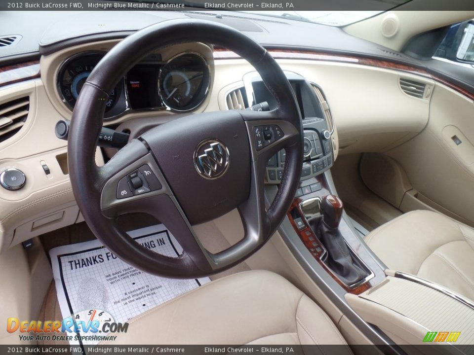2012 Buick LaCrosse FWD Midnight Blue Metallic / Cashmere Photo #16