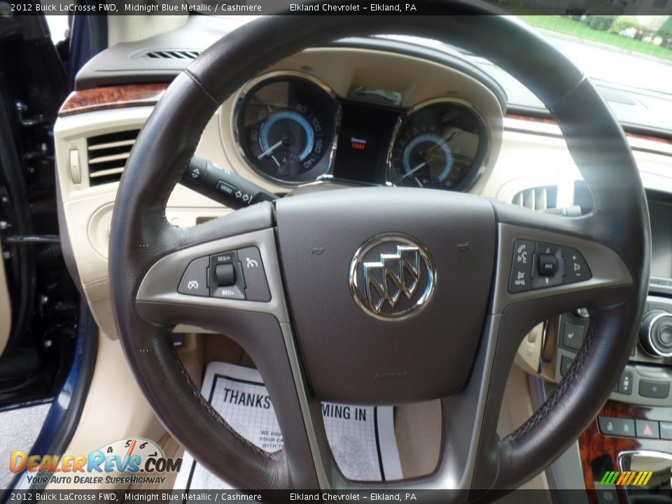 2012 Buick LaCrosse FWD Midnight Blue Metallic / Cashmere Photo #18