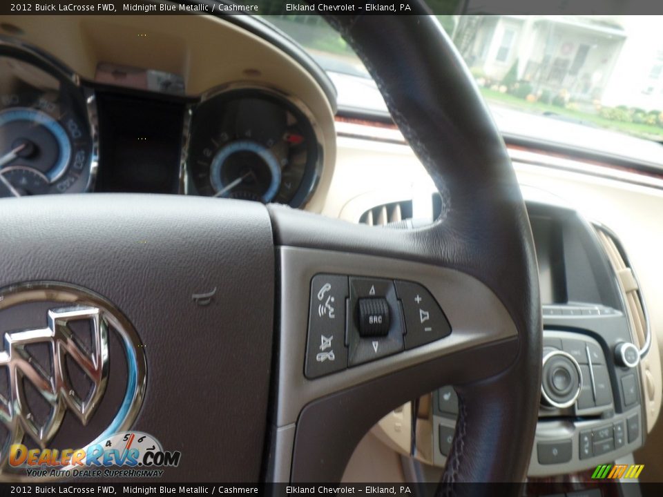 2012 Buick LaCrosse FWD Midnight Blue Metallic / Cashmere Photo #19