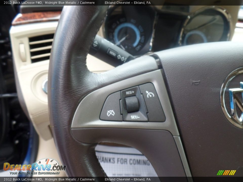 2012 Buick LaCrosse FWD Midnight Blue Metallic / Cashmere Photo #20