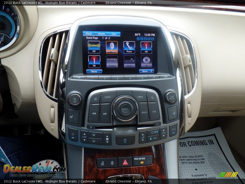 2012 Buick LaCrosse FWD Midnight Blue Metallic / Cashmere Photo #22