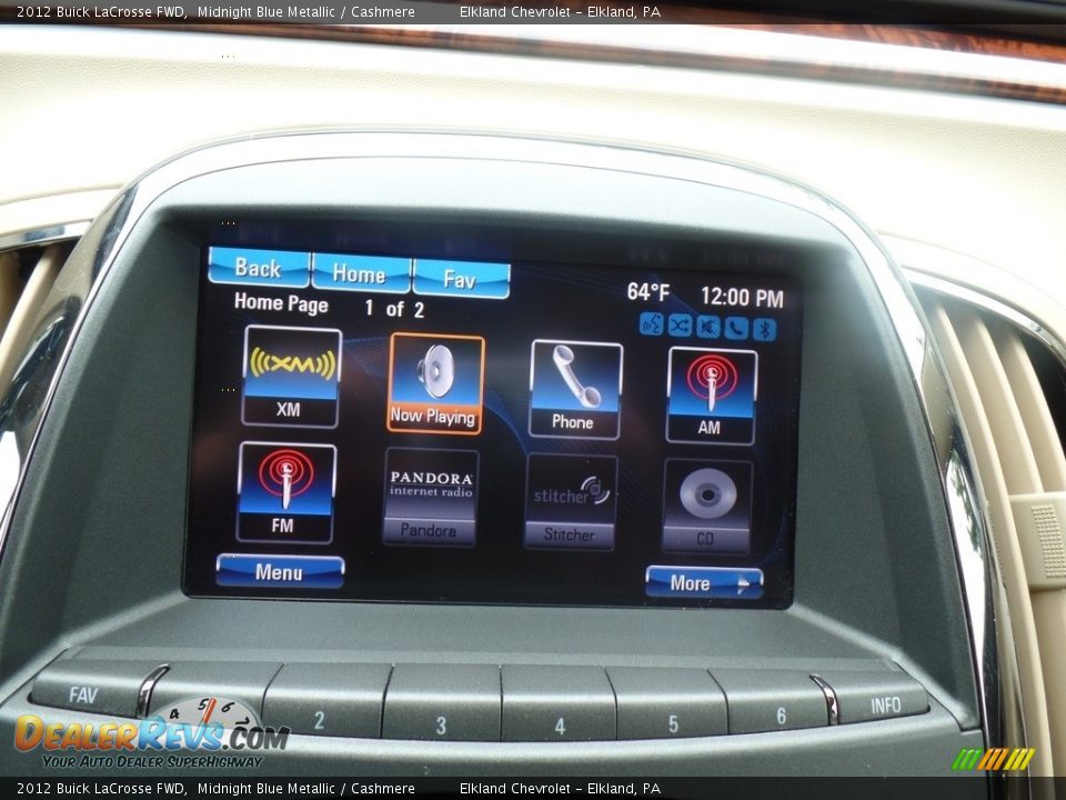 2012 Buick LaCrosse FWD Midnight Blue Metallic / Cashmere Photo #23