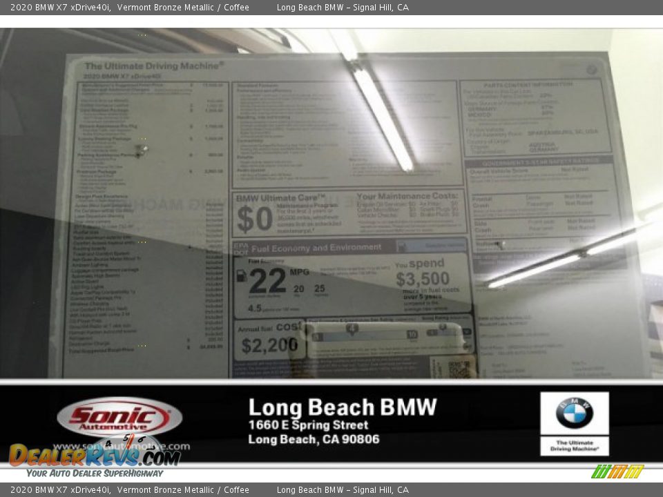 2020 BMW X7 xDrive40i Vermont Bronze Metallic / Coffee Photo #10