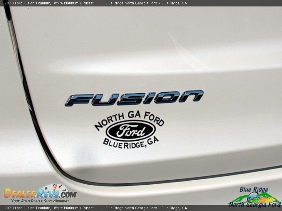 2020 Ford Fusion Titanium White Platinum / Russet Photo #34