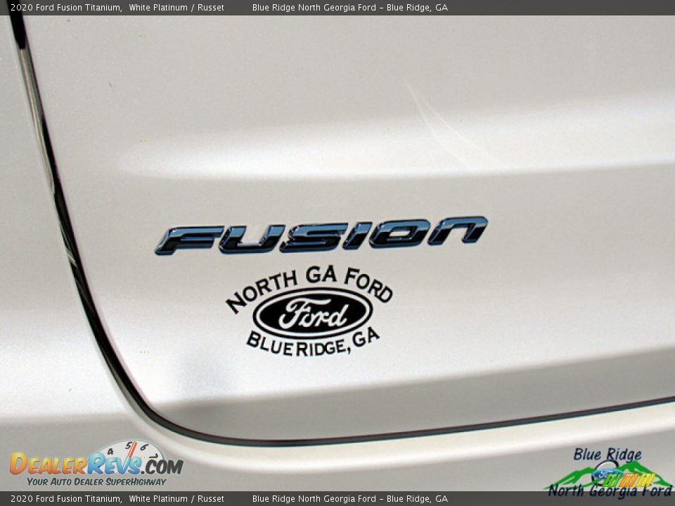 2020 Ford Fusion Titanium White Platinum / Russet Photo #34