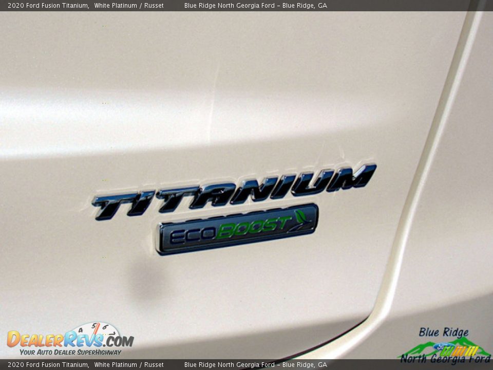 2020 Ford Fusion Titanium White Platinum / Russet Photo #35