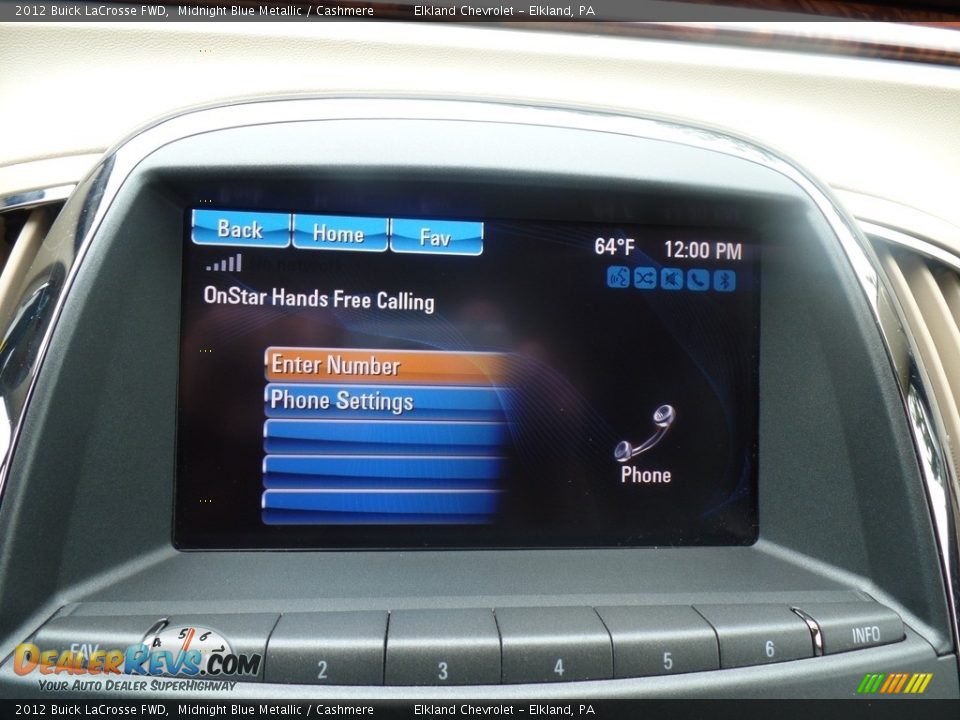 2012 Buick LaCrosse FWD Midnight Blue Metallic / Cashmere Photo #25