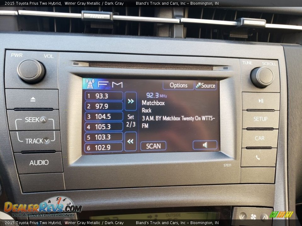 2015 Toyota Prius Two Hybrid Winter Gray Metallic / Dark Gray Photo #17