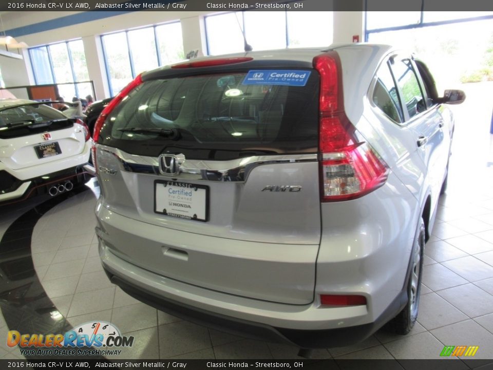 2016 Honda CR-V LX AWD Alabaster Silver Metallic / Gray Photo #4