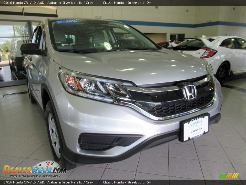 2016 Honda CR-V LX AWD Alabaster Silver Metallic / Gray Photo #6