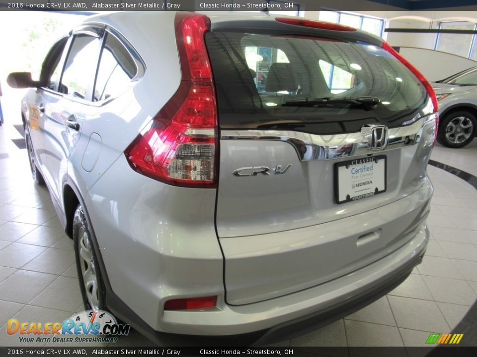 2016 Honda CR-V LX AWD Alabaster Silver Metallic / Gray Photo #9