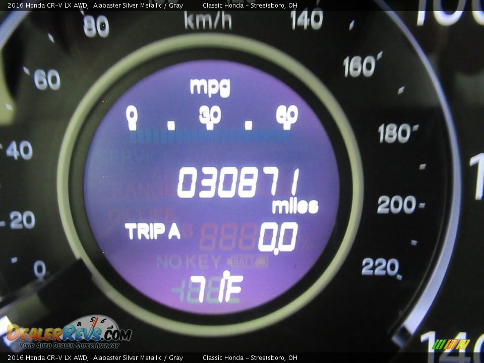 2016 Honda CR-V LX AWD Alabaster Silver Metallic / Gray Photo #31