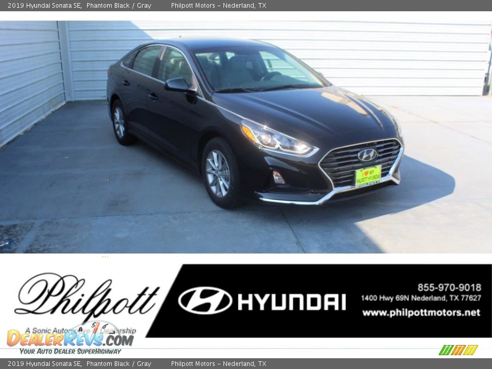 2019 Hyundai Sonata SE Phantom Black / Gray Photo #1