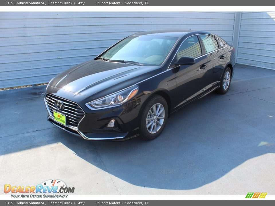 2019 Hyundai Sonata SE Phantom Black / Gray Photo #4