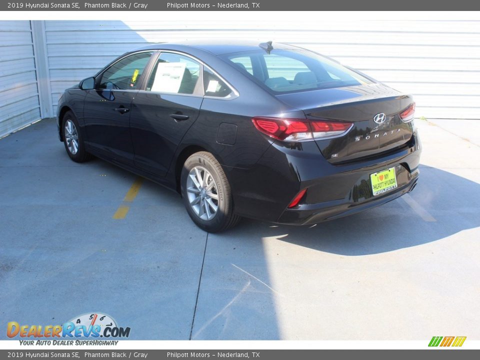 2019 Hyundai Sonata SE Phantom Black / Gray Photo #6