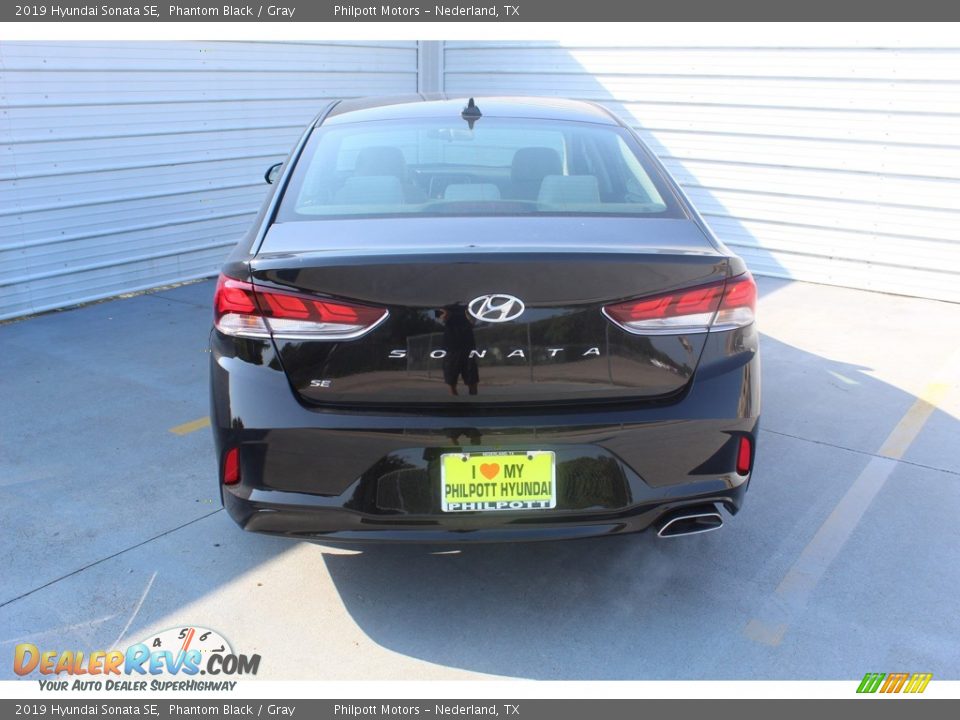 2019 Hyundai Sonata SE Phantom Black / Gray Photo #7